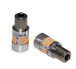 Комплект світлодіодних ламп LED Qline 1156 (P21W) Amber CANBUS BA15S ( 2шт )