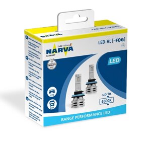 Комплект світлодіодних ламп Narva 18036 H8/H11/H16 12/24v 6500K X2 24W PGJ19-2 RPL Range Performance LED FOG