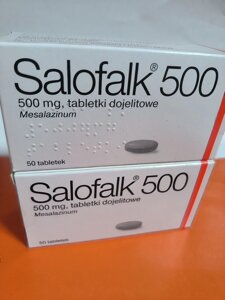 Салофальк Месалазин Salofalk таблетки 500 мг 50 пігулок