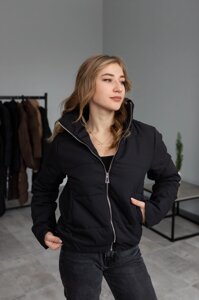 Куртка жіноча демісезонна коротка чорна