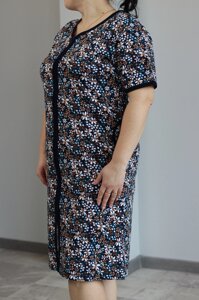 Халат жіночий з коротким рукавом 50, 52, 54, 56 56, Фіолетовий