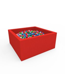 Сухий басейн з кульками Lucky Квадратний Kidigo червоного кольору (40030/3)