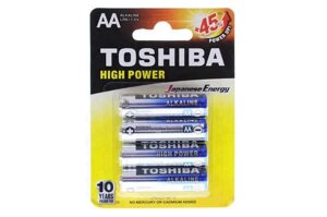Батарейка Toshiba LR06 пальчик блістер 4 шт,6409766)