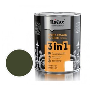 Грунт-Емаль по іржі 3 в 1 олива хакі Rolax 2,1 кг