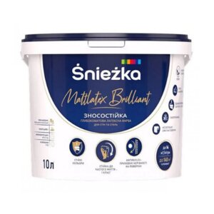 Фарба латексна для інтер'єрів глибокоматова Mattlatex Beauty Sniezka 10 л 13.7 кг