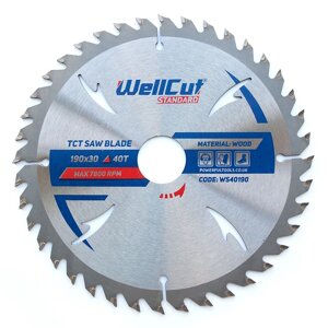 Пильний диск WellCut Standard 190х30 40T, WS40190)