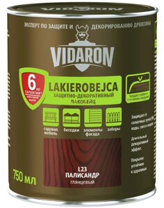 Захисно-декоративний засіб для деревини L 23 палісандр Vidaron Лакобейц 0.75 л