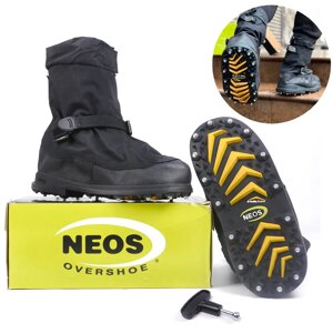 Водонепроникні нейлонові Бахіли Neos з протекторною підошвою / Зимові водозахисні Чохли для взуття розмір S 39-40