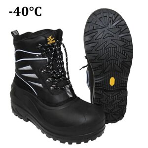 Зимові гумові Чоботи з теплою підкладкою до - 40 °С / Високі водозахисні черевики Fox Outdoor Absolute Zero Black з