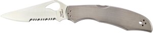 Ніж Spyderco Byrd Cara Cara2 Stainless Half Serrated