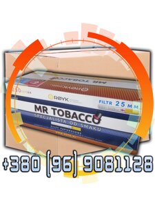 Ящик гільз для набивання сигарет тютюном MR Tobacco 40 блоків по 250 шт. 25мм