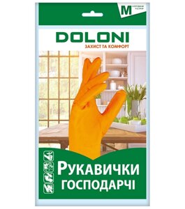 Doloni рукавички господарські з латексу, розмір 9 (L), Household 4546 L (large, великий)