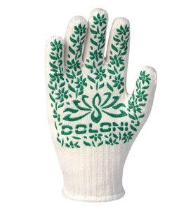 Doloni рукавички робочі захисні трикотажні з ПВХ малюнком, розмір 9, Садові 620