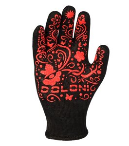 Doloni рукавички робочі захисні трикотажні з ПВХ малюнком, розмір 9, Садові 711