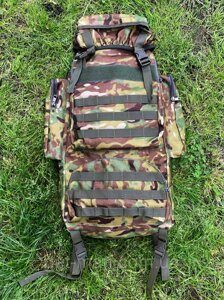Тактичний рюкзак Мультикам 75 л, рюкзак для військових, міцний рюкзак, рюкзак військовий + подарунок шеврон