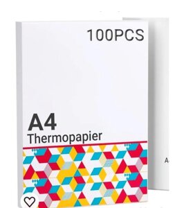 100 шт. Термопапір в аркушах А4 для термо-принтерів та трансферних принтерів