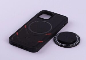 Чохол екошкіра MagSafe DC + magsafe PopSocket для iPhone 13 чорний
