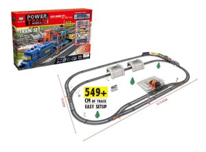 Дитяча залізниця 549 см з автонавантажувачем Power Train World 2084