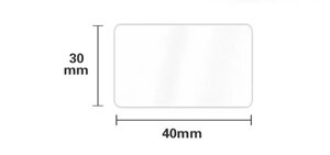 Етикетки 40х30 230 шт прозорі для niimbot B21, B3s, B1