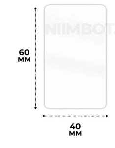 Етикетки Прозорі 40х60 мм 125 шт для NIIMBOT B21, B3S, B1