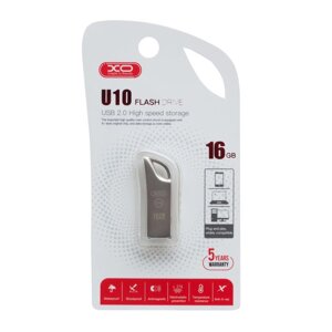 Флеш XO 16GB (U10) сірий