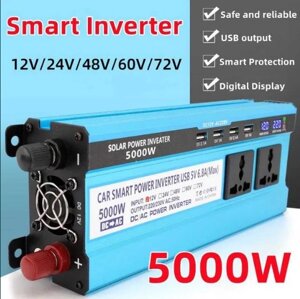 Інвертор Carmaer 5000W 12V-220V, Перетворювач напруги 3 розетки