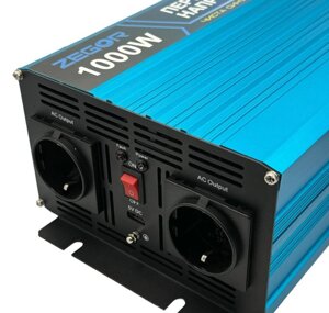 Інвертор-перетворювач напруги ZEGOR DPR-1000 (1000W, 12/220V, чиста синусоїда)