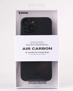 Карбоновий чохол K-DOO Air Carbon (UltraSlim 0.45 mm) для iPhone 14 чорний