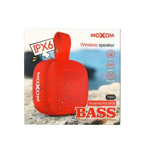 Колонка Bluetooth MOXOM MX-SK10 (AUX/TF Card/Захист від води) червоний