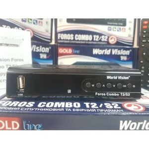 Комбо приставка Т2 World Vision Foros тюнер DVB-T2/S2 Mpeg4 HD ресивер