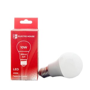 LED-лампа A60 E27 10 вт 4100 к