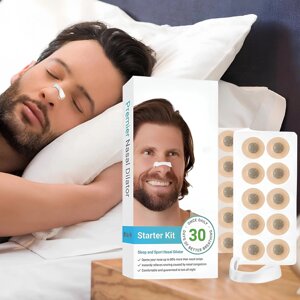 Магнітний розширювач для носа від хропіння, 30 штук, Білий / Антихропіння / Набір магнітних розширювачів для носа