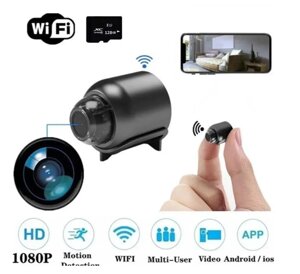 Міні Wi-Fi камера з віддаленим доступом 1080P, X5 Mini / Портативна камера + картка пам'яті 64 Гб