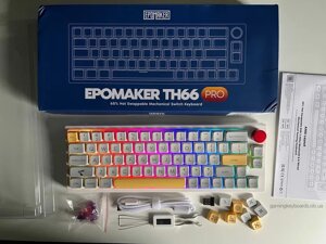 Нова Epomaker TH66 PRO. Безпровідна Механічна ігрова клавіатура з RGB