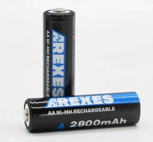 Пальчиковий акумулятор АА на 2800mAh (1 шт), 1,2v, Arexes / Багаторазова акумуляторна батарея