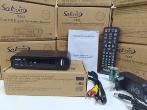 Приставка Т2 приемник тюнер ресивер SatCom T503 DVB-T2/C YouTube IPTV