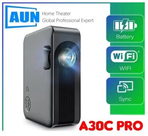 Проектор AUN A30 / A30C Pro 1080 мини Airplay батарея телевизор smart домашній кінотеатр sony ps5 xbox switch