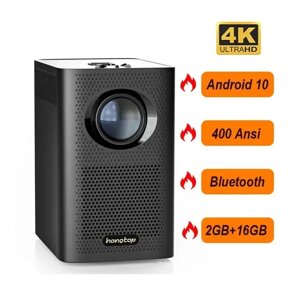 Проєктор hongtop S30 міні 4K | android 7.1 | wifi 6 | 400ANSI | BT5.0 | 1920х1080P