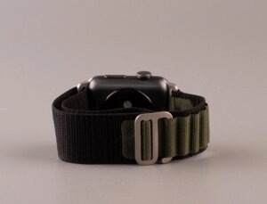 Ремінець для Apple Watch "Alpine Loop" 38/40/41 мм чорний/зелений
