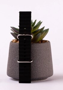 Ремінець для годинника UNIVERSAL "Ocean Band" 22 мм чорний