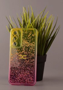Силіконовий чохол AQUARIUM для Samsung A34 жовтий/рожевий