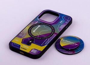 Силіконовий чохол MagSafe Boter "3D"magsafe PopSocket для iPhone 14 Pro 04 abstraction