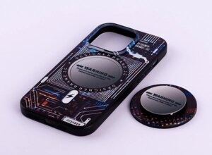 Силіконовий чохол MagSafe Boter "3D"magsafe PopSocket для iPhone 14 Pro Max 03 microcircuit