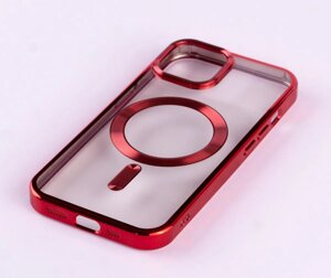 Силіконовий чохол SHINING with MagSafe для iPhone 15 червоний