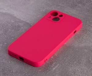 Силіконовий чохол SOFT Silicone Case для iPhone 14 Plus (без лого) малиновий