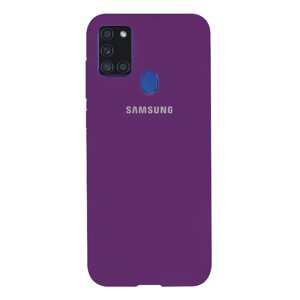 Силіконовий чохол SOFT Silicone Case для Samsung A21/A215 HQ (з логотипом) фіолетовий