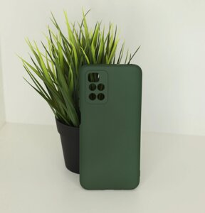 Силіконовий чохол SOFT Silicone Case для Xiaomi Redmi 10/Redmi 10 Prime (без лого) темно-зелений