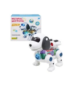 Собачка інтерактивна Кібер пес Wtoys 63395 українська озвучка, рухається вперед, шестерні, пісні та фрази