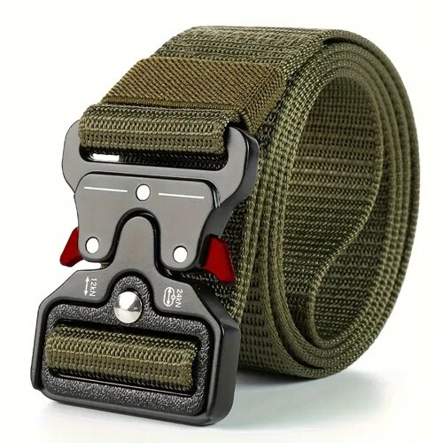 Тактичний ремінь Tactical Belt 125 см Оливковий / Армійський ремінь із пряжкою Cobra / Ремінь для військових