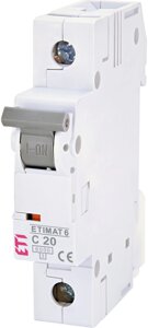 Автоматичний вимикач ETIMAT 6 1p C 20А (6 kA)